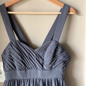 ALFRED ANGELO Charcoal Gray Bridesmaids Dress